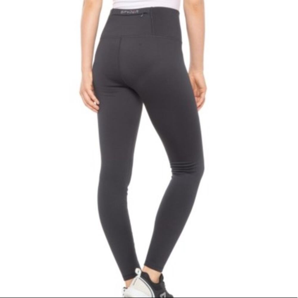 Spyder Active Black High Rise Fleece Lined Back Pocket Leggings Size Large